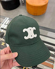 CEILINE TRIOMPHE BASEBALL CAP IN COTTON VERT BOUTEILLE - 4