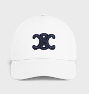 CEILINE TRIOMPHE BASEBALL CAP IN COTTON WHITE - 2