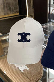 CEILINE TRIOMPHE BASEBALL CAP IN COTTON WHITE - 6