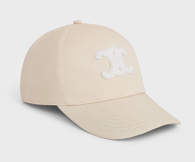 CEILINE TRIOMPHE BASEBALL CAP IN COTTON VANILLA - 1