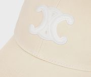 CEILINE TRIOMPHE BASEBALL CAP IN COTTON VANILLA - 4