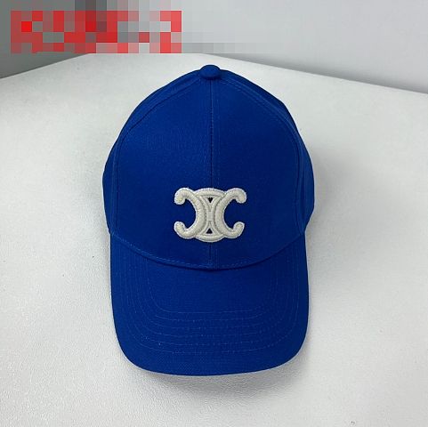 CEILINE TRIOMPHE BASEBALL CAP IN COTTON BLUE - 1