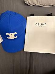 CEILINE TRIOMPHE BASEBALL CAP IN COTTON BLUE - 2