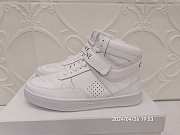 CELINE CT-03 Logo Lace Up High Top Sneaker White Calfskin Leather - 2