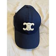 CEILINE TRIOMPHE BASEBALL CAP IN COTTON DARK BLUE - 6