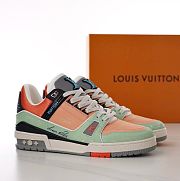 Louis Vuitton LV TRAINER SNEAKER blue and orange - 1