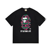 A BATHING APE logo-print cotton T-shirt black - 3