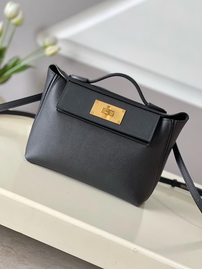 Hermes Kelly 24/24 Bag Togo With Swift 29 Black - 1