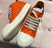 Rick OwensMen's Orange Lace-up Sneakers - 6