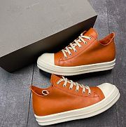 Rick OwensMen's Orange Lace-up Sneakers - 5