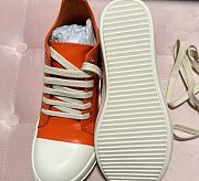 Rick OwensMen's Orange Lace-up Sneakers - 4