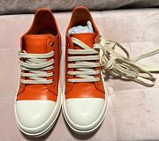 Rick OwensMen's Orange Lace-up Sneakers - 2