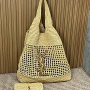 Ysl Icare Maxi Shopping Bag Raffia Knit - 1