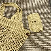 Ysl Icare Maxi Shopping Bag Raffia Knit - 5