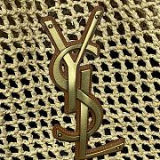 Ysl Icare Maxi Shopping Bag Raffia Knit - 6