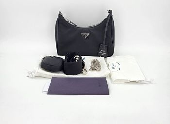 Prada Re-Edition 2005 Black Bag- 1BH204 - 22x12x6cm