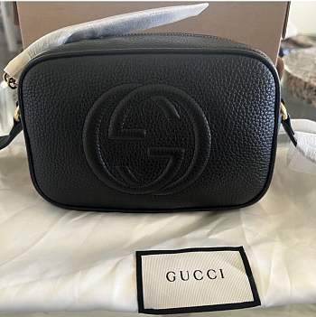 Gucci Women's Shoulder Leather Black Bags 308364