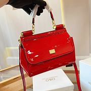 Dolce & Gabbana Small Polished Calfskin Sicily Bag 'Red' BB7117A10378M307 size 23 - 4