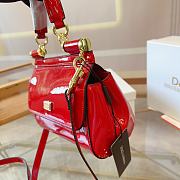 Dolce & Gabbana Small Polished Calfskin Sicily Bag 'Red' BB7117A10378M307 size 23 - 6