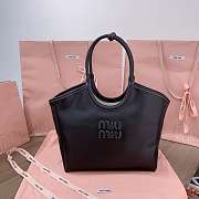 Miu Miu 5BA284_2DDJ_F0002_V_OOO black IVY leather bag M1 38cm x 30cm - 5