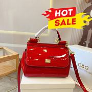 Dolce & Gabbana Small Polished Calfskin Sicily Bag 'Red' BB7117A10378M307 size 23 - 1