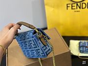 Fendi denim baguette bag medium size (20cm x 12cm) - 2