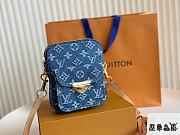 LV Fairfax Pochette Bag Monogram Denim Blue 14cm x 18cm - 3