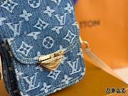 LV Fairfax Pochette Bag Monogram Denim Blue 14cm x 18cm - 4