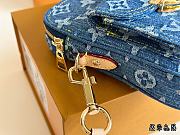 LV Fairfax Pochette Bag Monogram Denim Blue 14cm x 18cm - 6