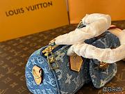 Louis Vuitton Nano Speedy Monogram Denim Women's Blue Bag 16cm x 9.5cm  - 3