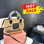 Miu Miu  Woven Black Tote Bag 23cm x 19cm - 1