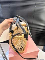 Miu Miu  Woven Black Tote Bag 23cm x 19cm - 4