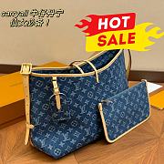 LOUIS VUITTON CARRYALL BAG Denim  38cm x 29cm - 1