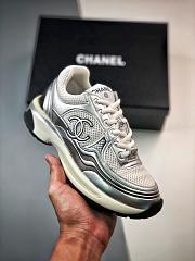 Chanel Sneakers Fabric Laminated & White Silver G39794-Y56368-K5451 - 5