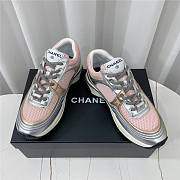 Chanel Sneakers Fabric Laminated & Pink Gold  - 1