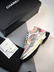 Chanel Sneakers Fabric Laminated & Pink Gold  - 4