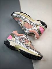 Chanel Sneakers Fabric Laminated & Pink Gold  - 2
