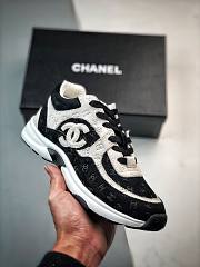 Chanel 22A CC Logo Sneakers White/Black  - 3