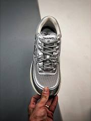 Chanel Sneakers Fabric Laminated & Grey Silver - 6