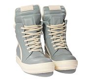 Rick Owens  geobasket leather high-top sneakers - blue and milk 242232M236054 - 2