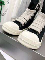  Rick Owens high-top canvas shoes with thick laces  - 4