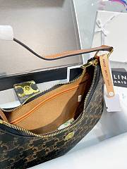 Celine Brown Canvas Ava Triomphe Shoulder Bag 23cm×13.5cm×6cm - 4