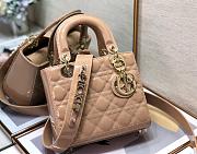 Dior Small Lady Dior My ABCDIOR Beige Patent Leather M0531 Size 20 cm - 1