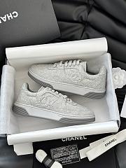 Chanel Sneakers Wool & Mixed Fibers Light Gray G46011 B18068 NZT00 - 4