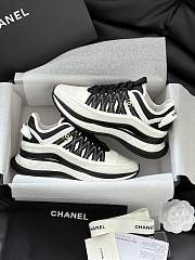 Chanel Black and White Fabric Suede Calfskin Sneakers G39982 S1 - 6