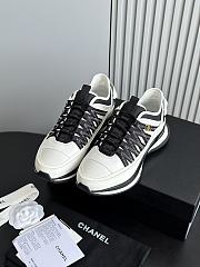 Chanel Black and White Fabric Suede Calfskin Sneakers G39982 S1 - 4