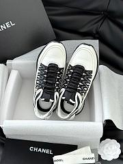 Chanel Black and White Fabric Suede Calfskin Sneakers G39982 S1 - 3