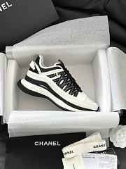 Chanel Black and White Fabric Suede Calfskin Sneakers G39982 S1 - 2