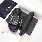 Dior H-Town Sandal Black Rubber with Beige and Black Dior Oblique Jacquard 3SA132ZYF_H961 - 1