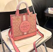  Coach Dempsey Tote Pink Bag 22cm x 21cm - 1